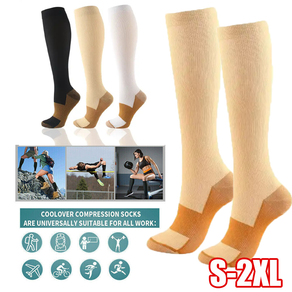 For Promoting Blood Circulation Nurse Sports Knee High Socks Varicose Veins