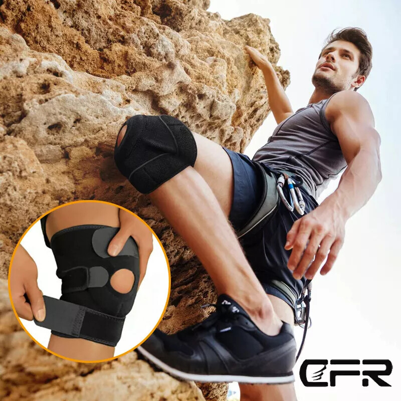 Patella Knee Compression Sleeve Brace Support Meniscus Pad Sports Gym Joint Pain
