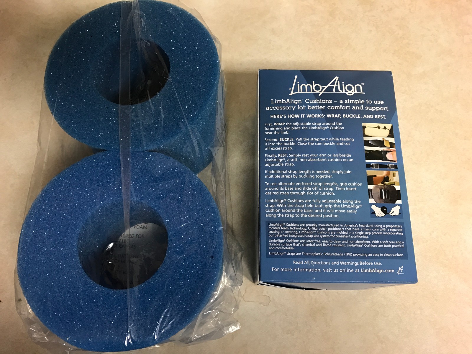 Limb Align resting limb positioner + sleeve refill pack (NEW)