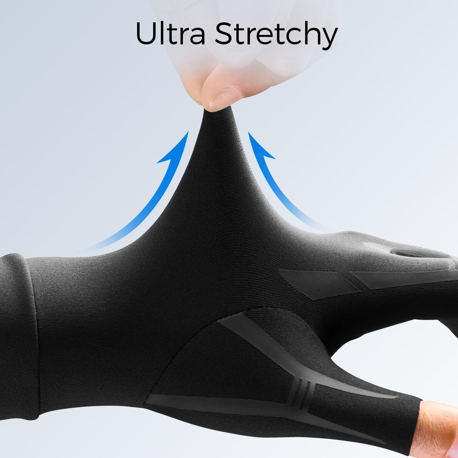 FREETOO Hand Compression Gloves for Swelling, XS-pair, Matte Black