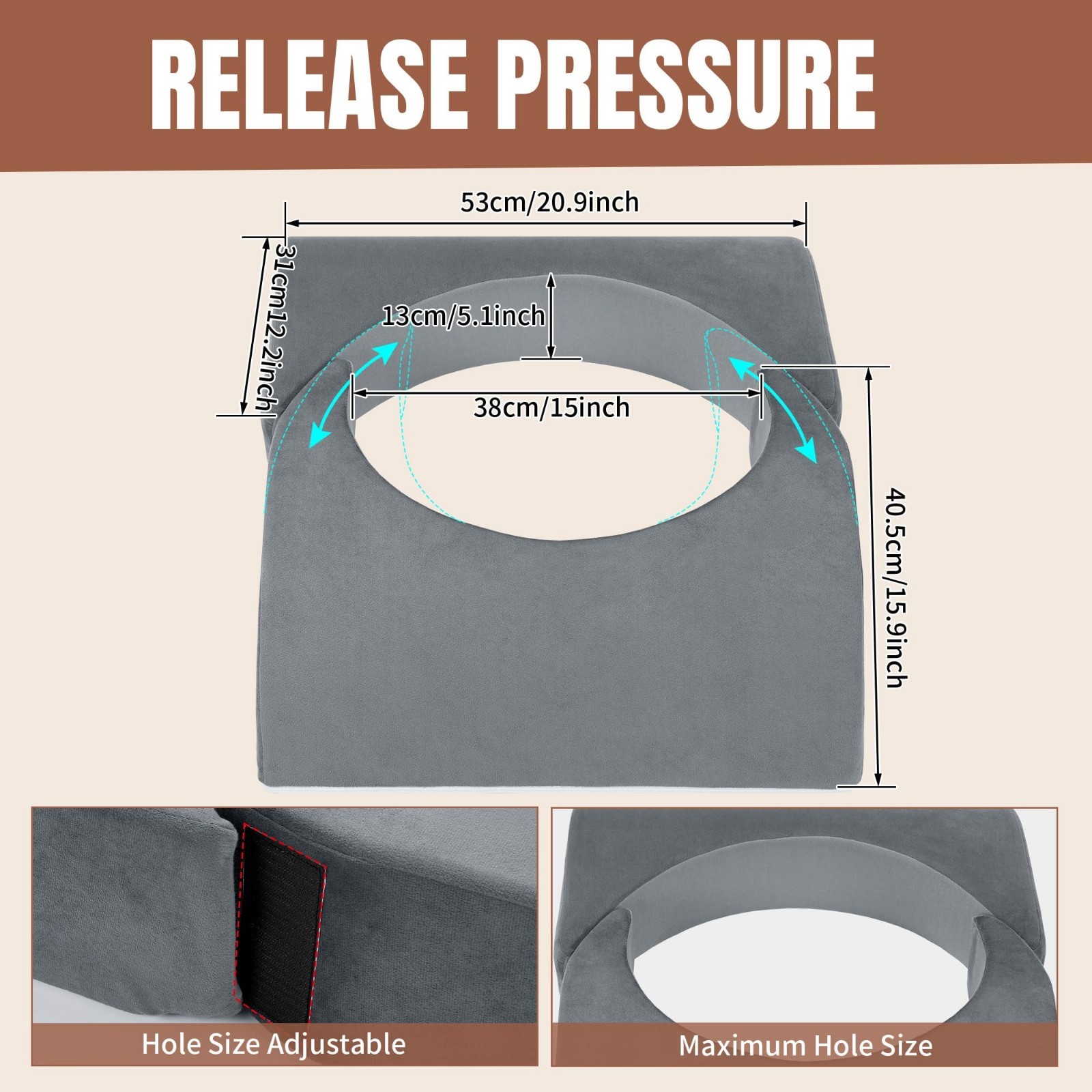 Adjustable BBL Pillow for Post Surgery Recovery | High Density Foam Butt Support