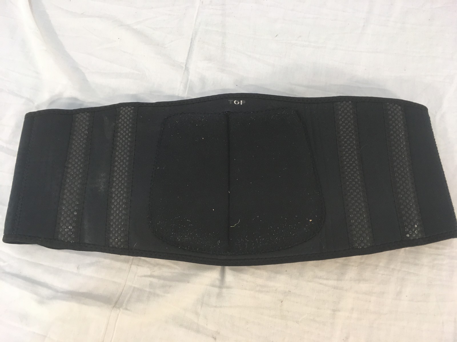 Walgreens Brand Black Large Adjustable Hook Loop Padded Back Brace Waist Belt
