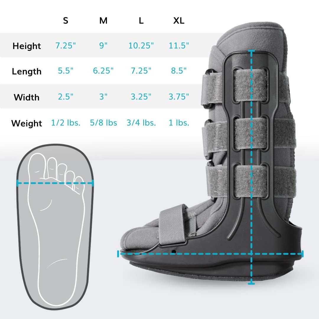 BraceAbility Pediatric Walking Boot – Size M for Youth Ankle Foot Injury