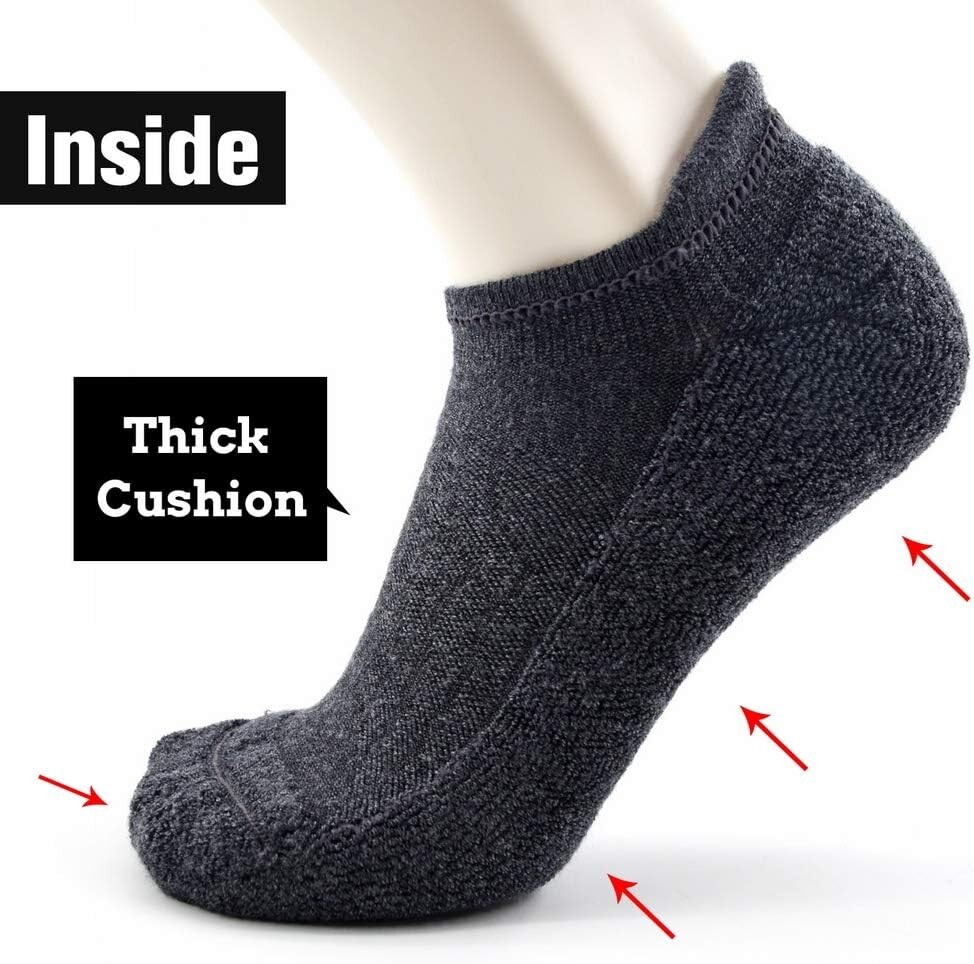 Premium Merino Wool Running Socks – 6 Pairs with Moisture Control & Cushioning