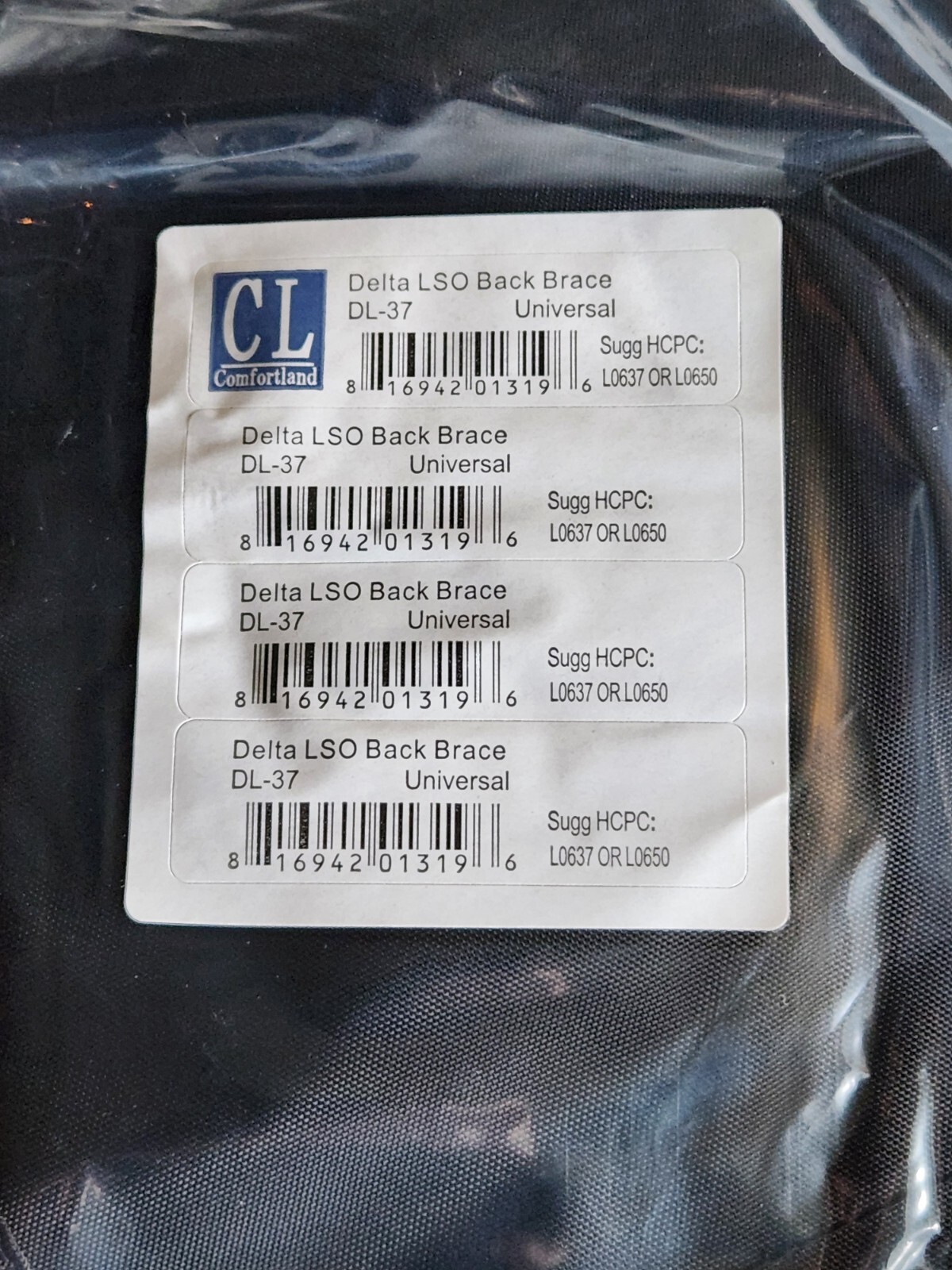 Delta Back Brace Universal DL-37 Universal L0637/L0650 2XL