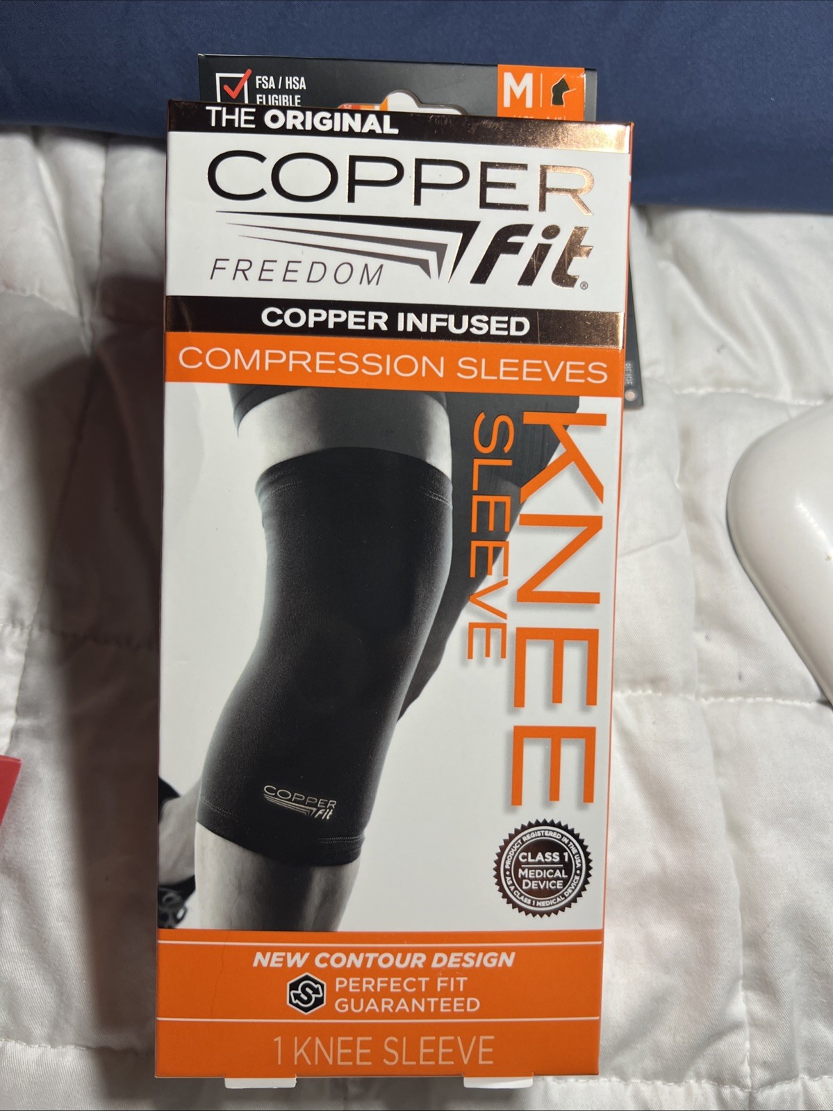 Copper Fit Freedom Black Compression Knee Sleeve Medium …Z