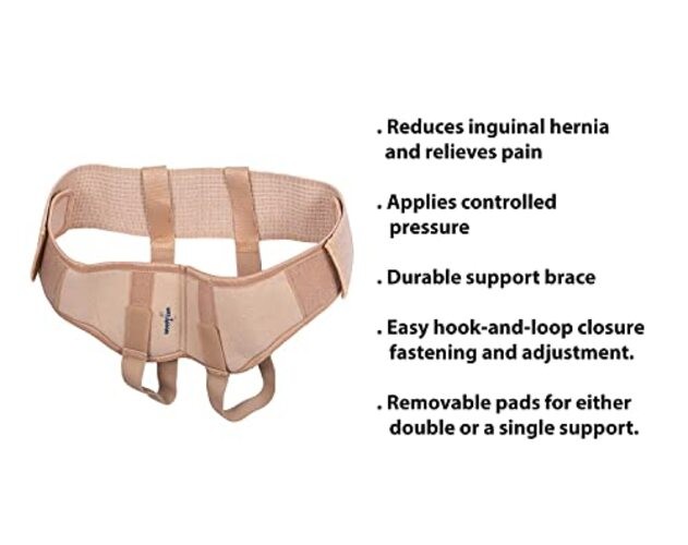 Inguinal Hernia Support Truss brace for Single/Double Medium (Pack of 1)