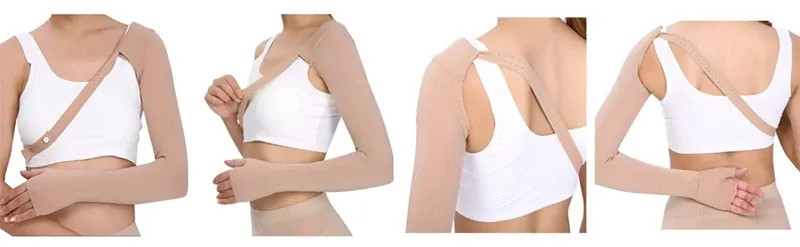 Post Mastectomy Compression Arm Sleeve Anti Swelling Elbow Palm Support Lymphede