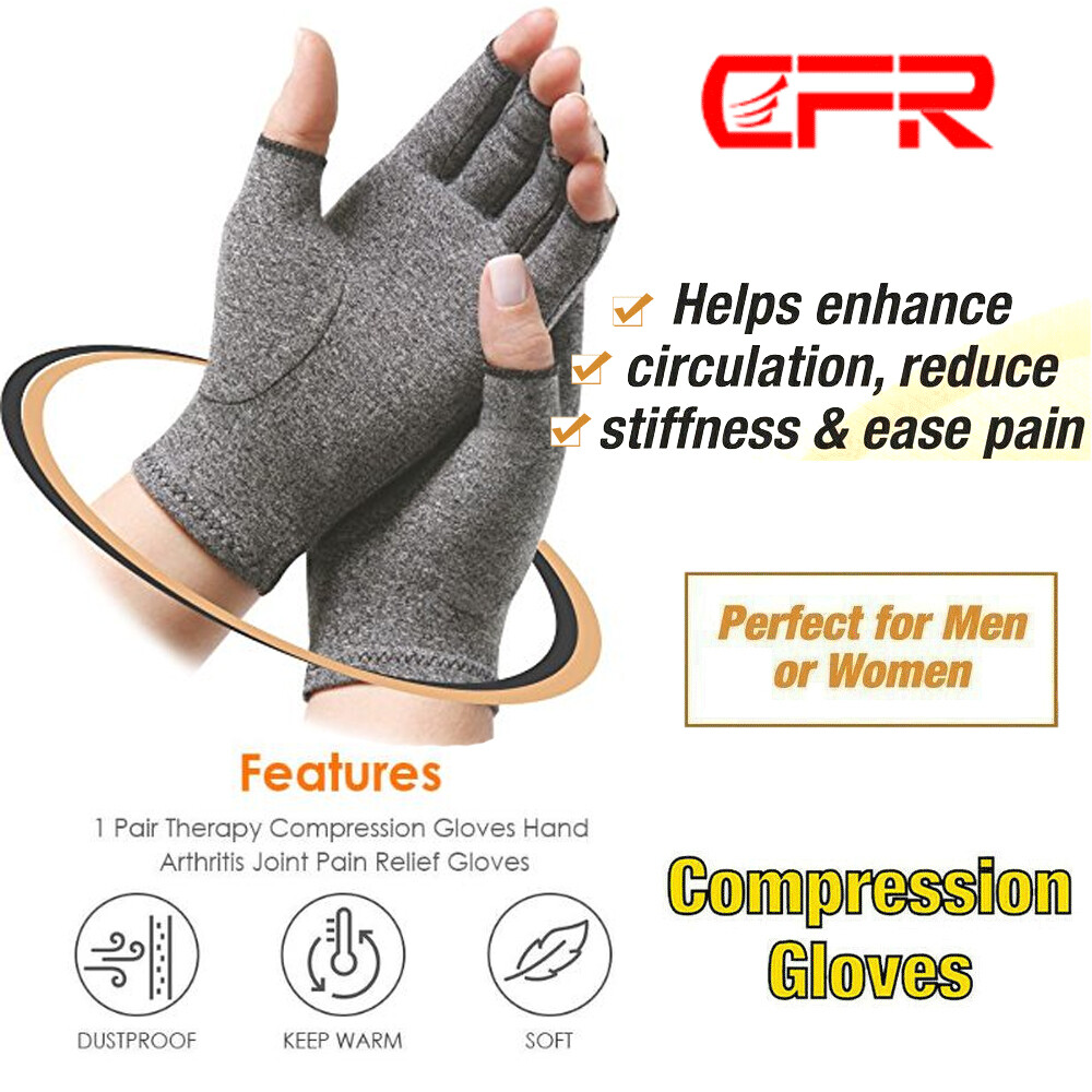 Medical Arthritis Gloves Compression Copper Pain Relief Hand Wrist Support Brace