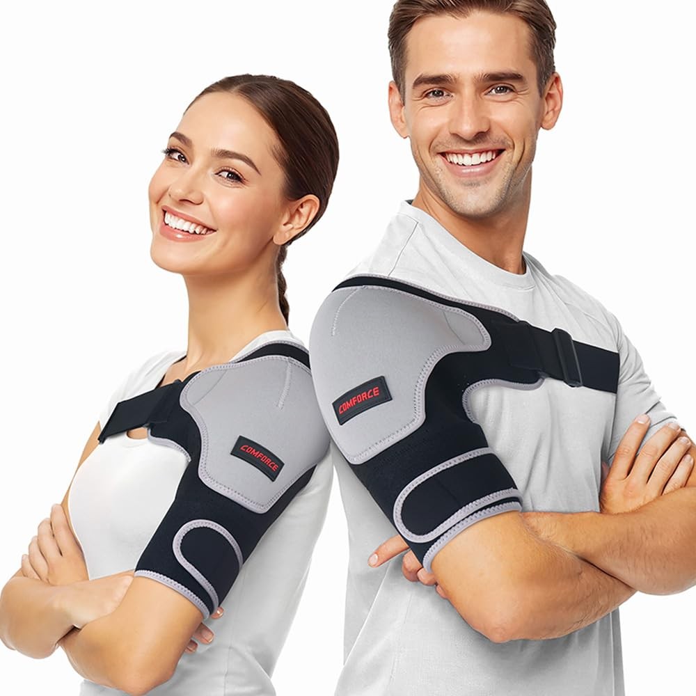 Copper Compression Shoulder Brace Rotator Cuff Support AC Joint Pain Relief