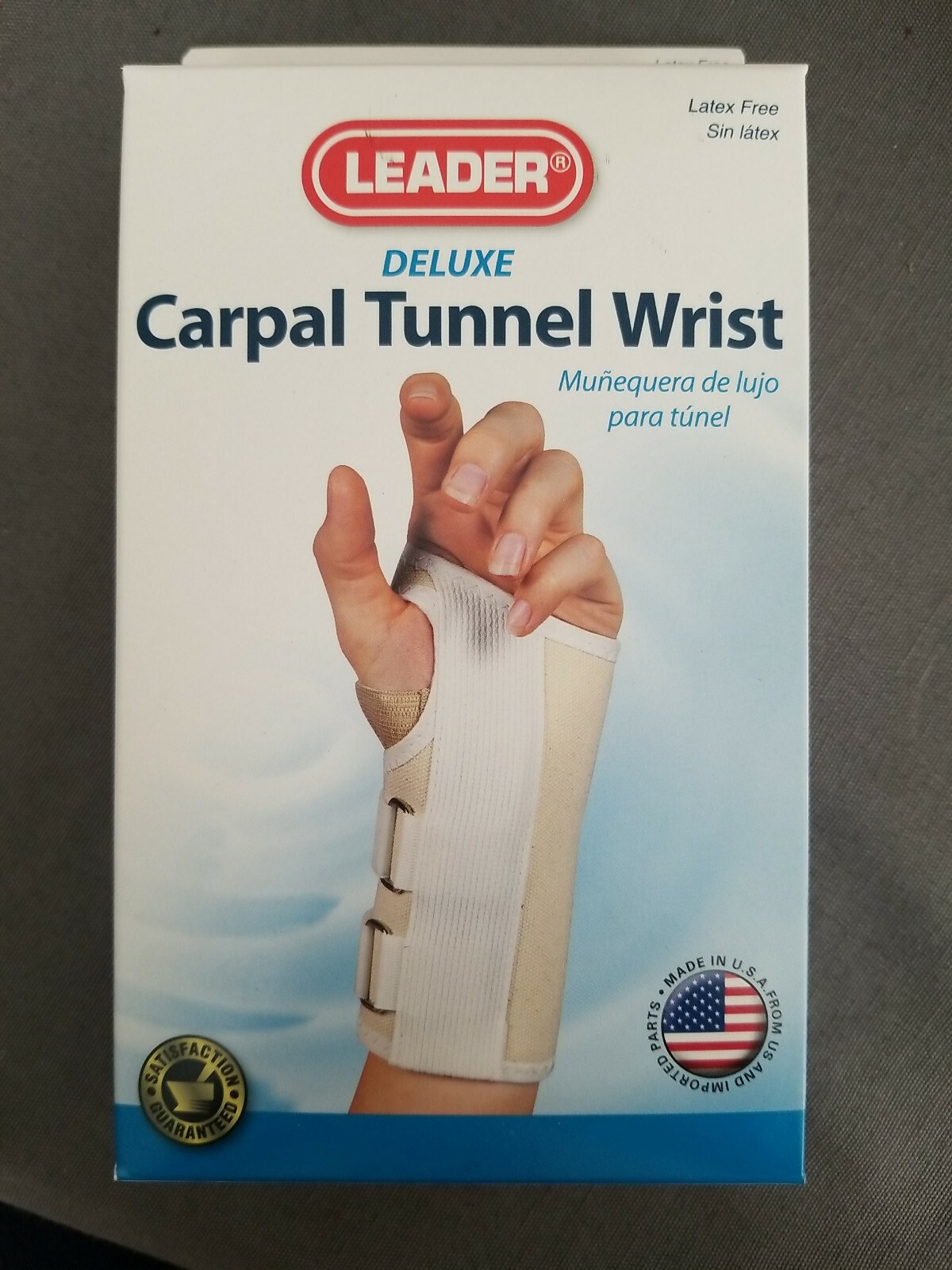 Leader Deluxe Carpal Tunnel Wrist Brace, 5549, Beige, Right, XL