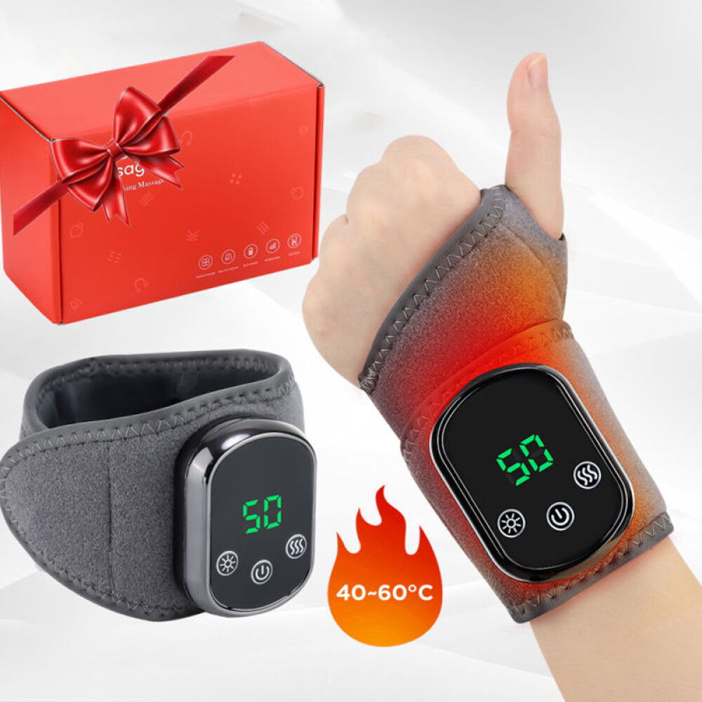 Electric Infrared Heated Wrist Wrap Brace Hand Massage Vibration for Pain Relief