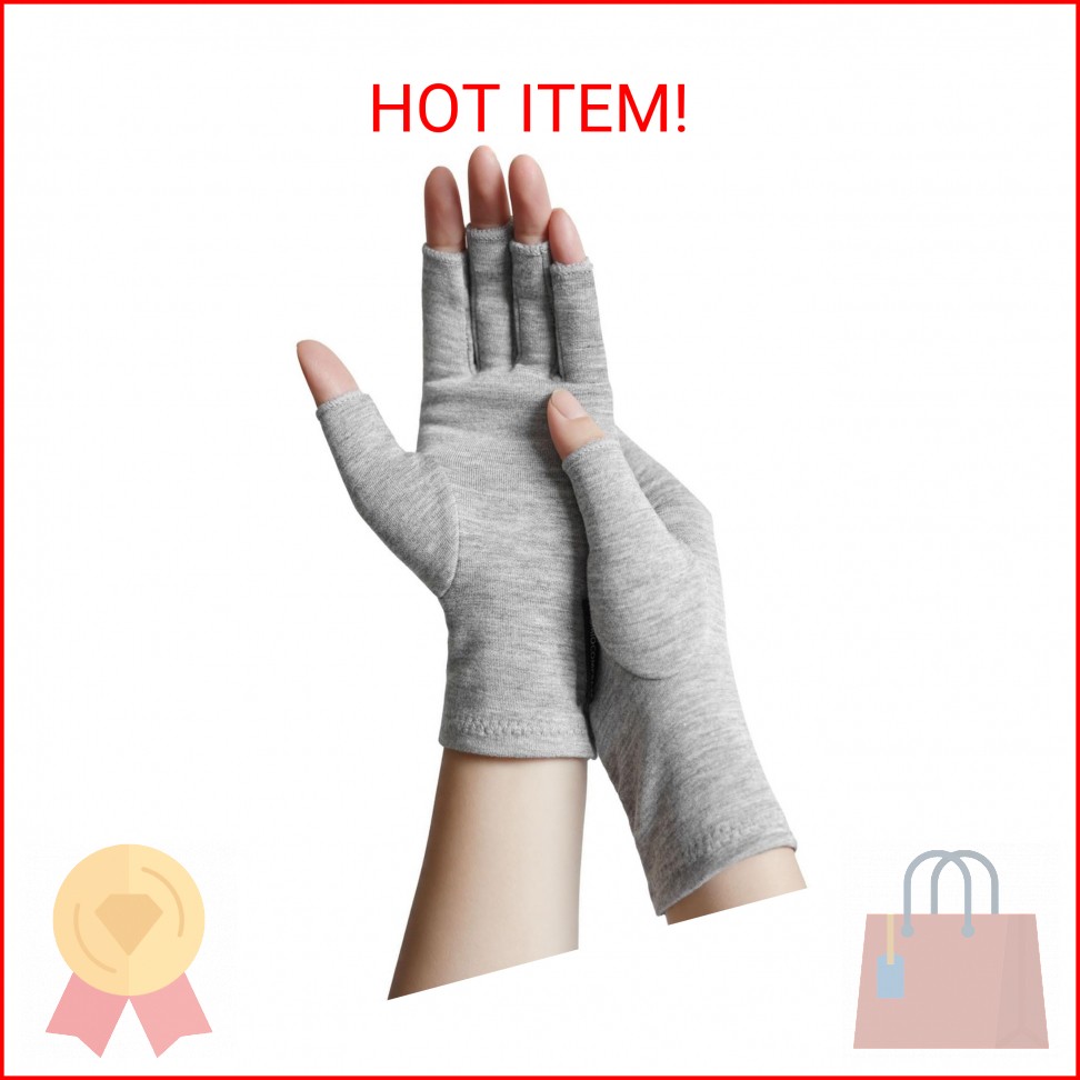 ANSMIO Rayon Derived from Bamboo Compression Gloves – Fingerless Arthritis & Car