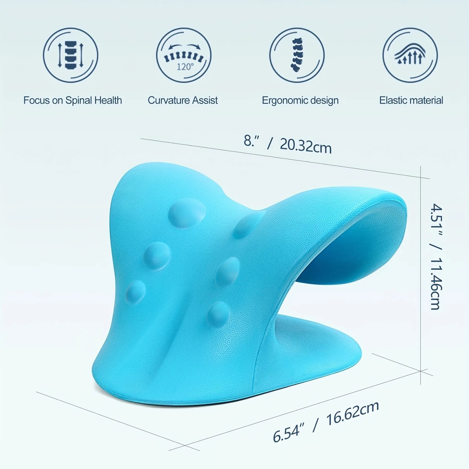 Neck And Shoulder Relaxer C-Shape Cervical Traction Device Relax Spine Alignment