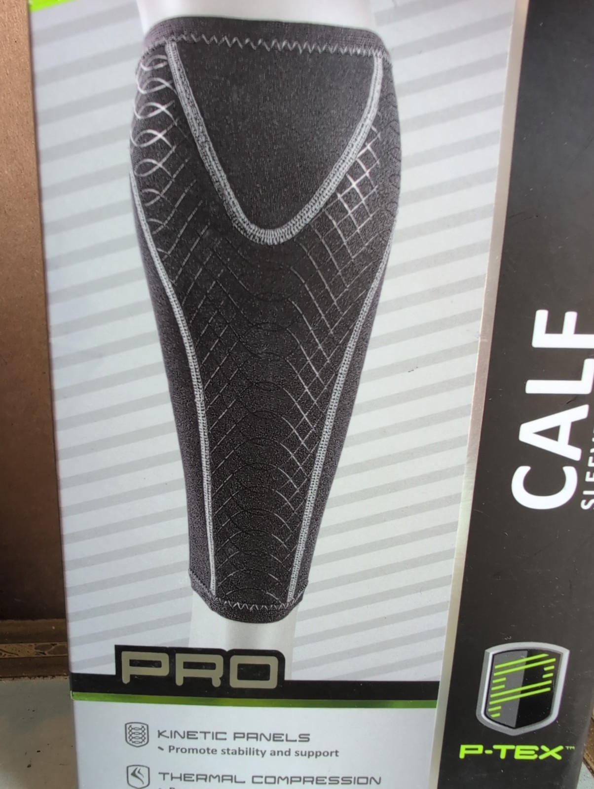 P-TEX PRO KINETIC PANEL COMPRESSION CALF SLEEVE *P-TEXC200* XL *BLACK *NEW