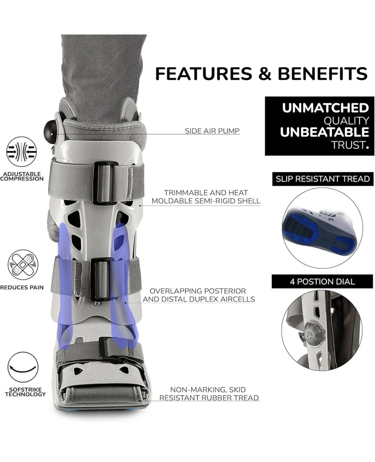 Aircast AirSelect Walker Brace/Walking Boot