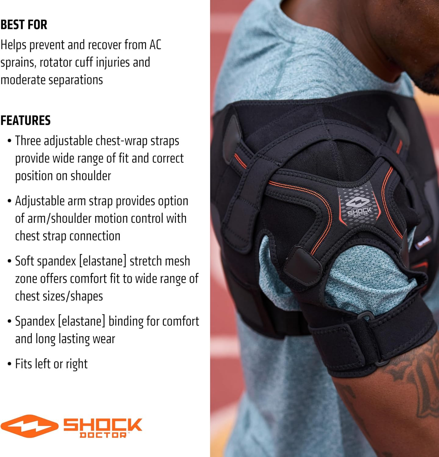 Shoulder Brace for Men, Shoulder Support Brace, Prevents & Promotes Healing from
