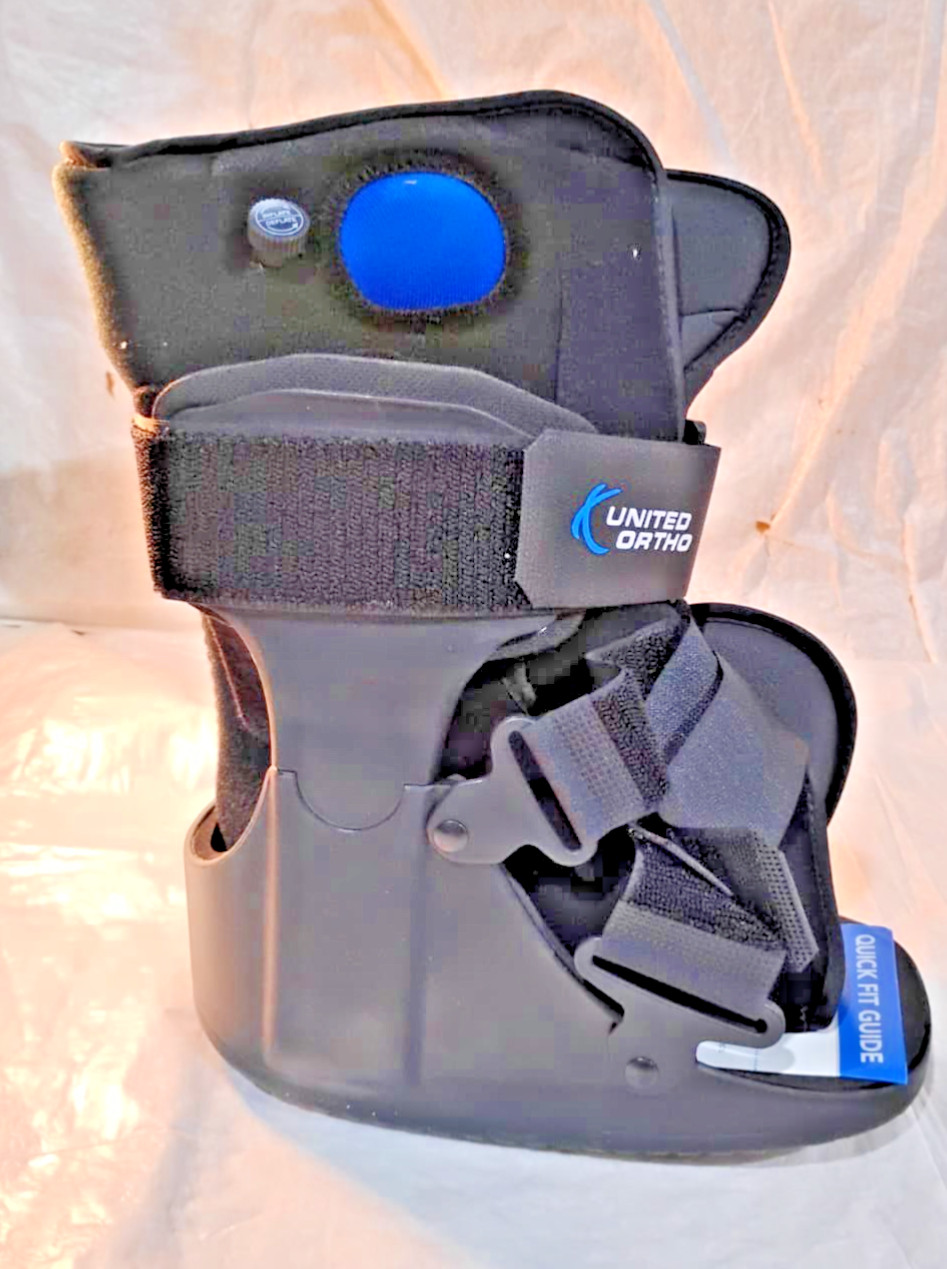 United Ortho USA14111 Short Air Cam Walker Fracture Boot, Extra Small, Black