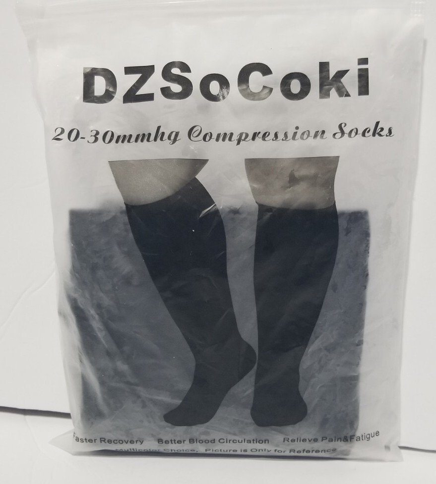 XL Plus Size Compression Diabet Socks Women Men Wide Calf EXtra Large 20-30 mmHg