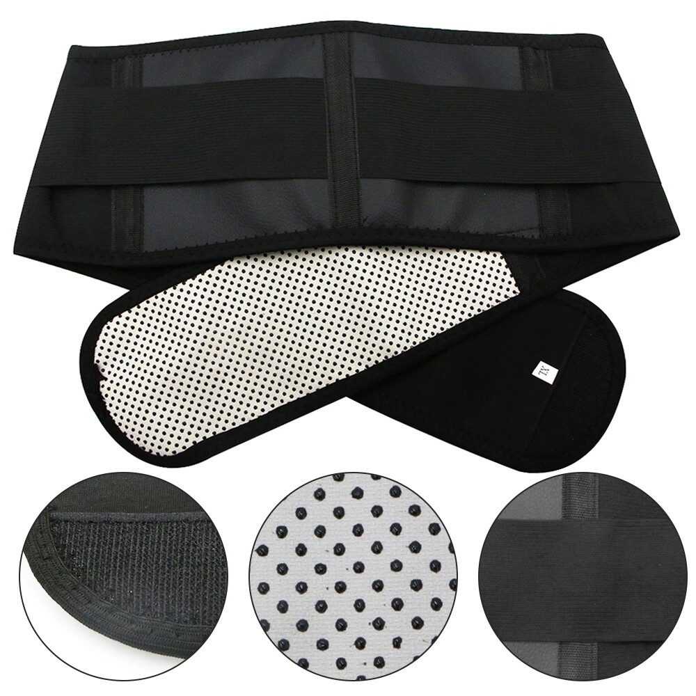 Men Women Heating Belt Lower Back Lumbar Brace Support Pain Relief Therapy Band