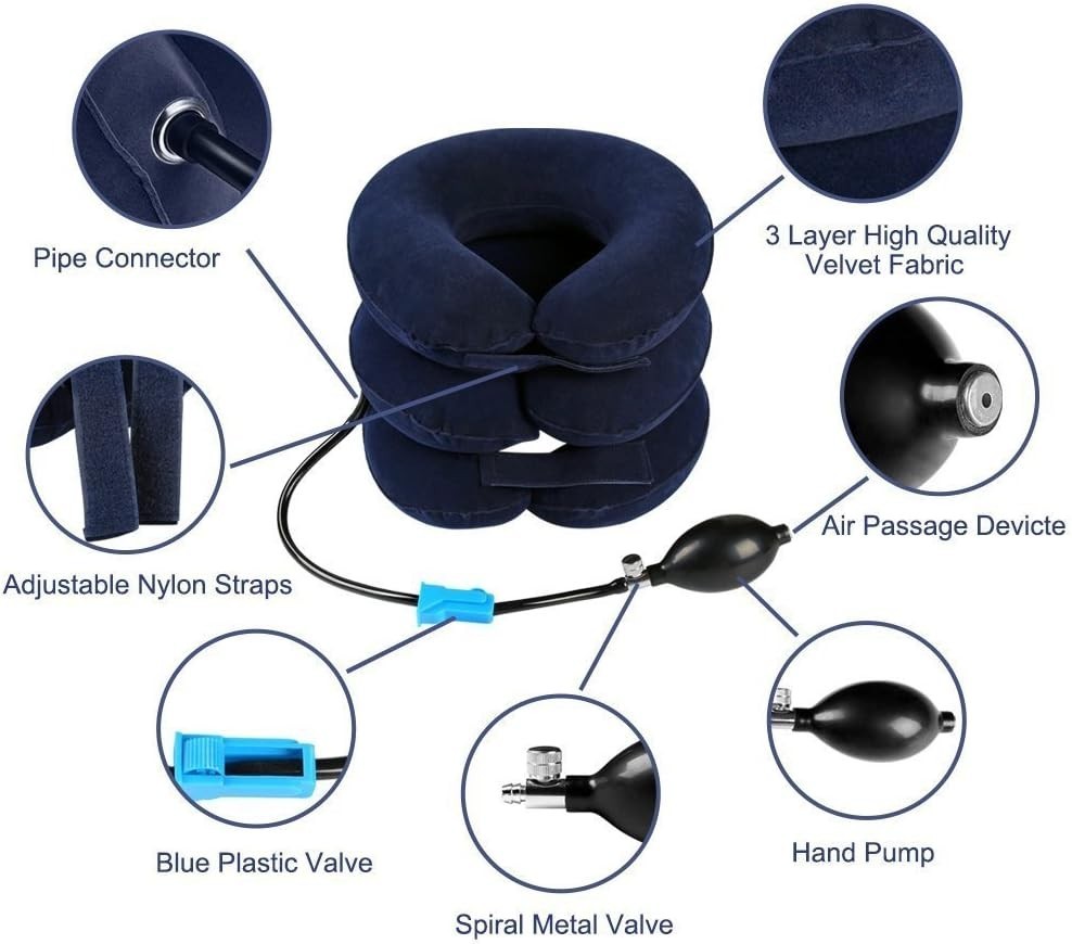 Compact Inflatable Neck Stretcher for Convenient Spine Alignment & Pain Relief