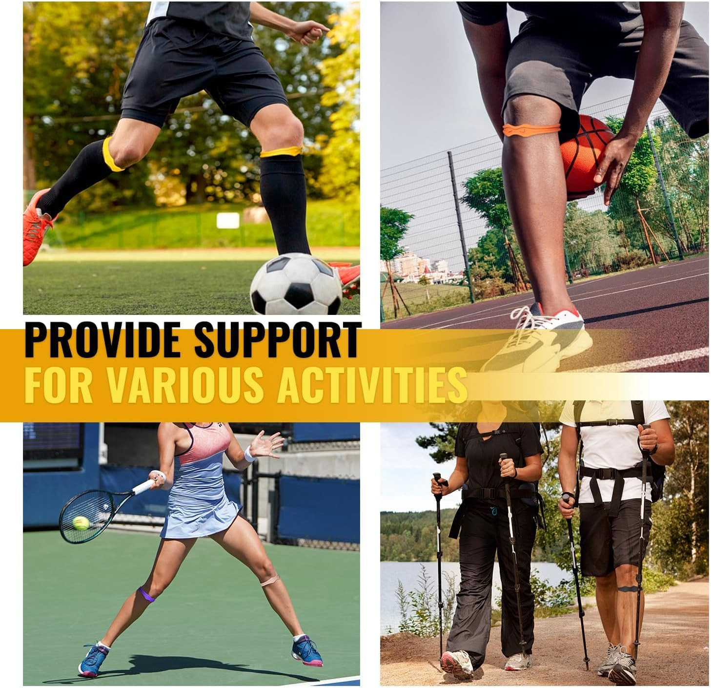 Fitgeno Knee Strap Patella Support: Knee Band for Patellar Tendon Pain Relief –