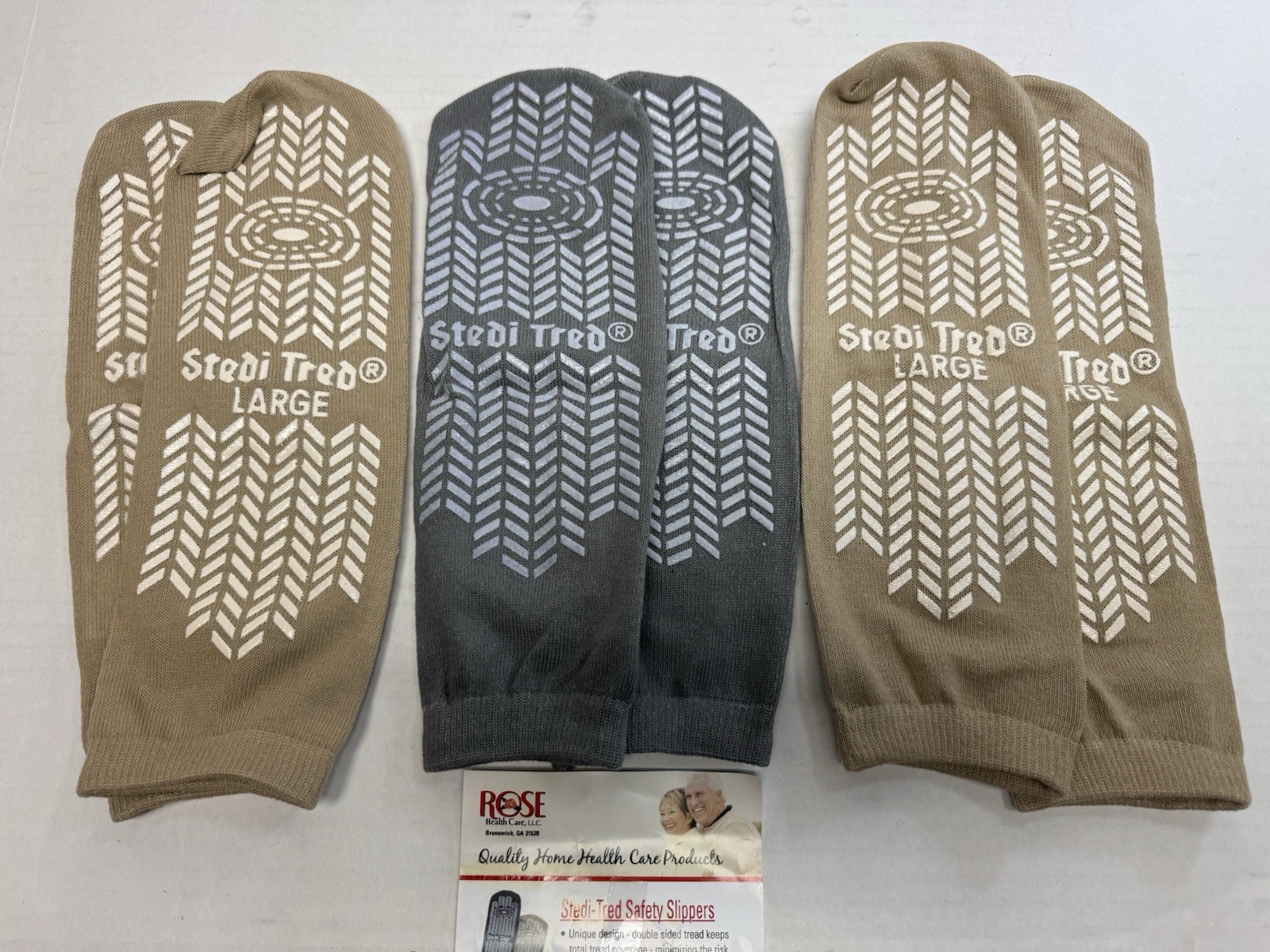 Stedi Tred Fall Prevention Slippers 3 Pair Pack ( SIZES AVAILABLE )