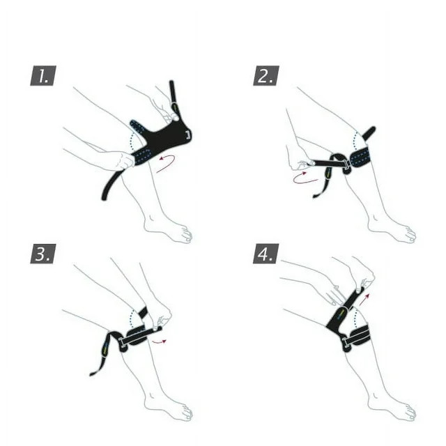 Actimove Dual Knee Strap Adjustable X-Large Black