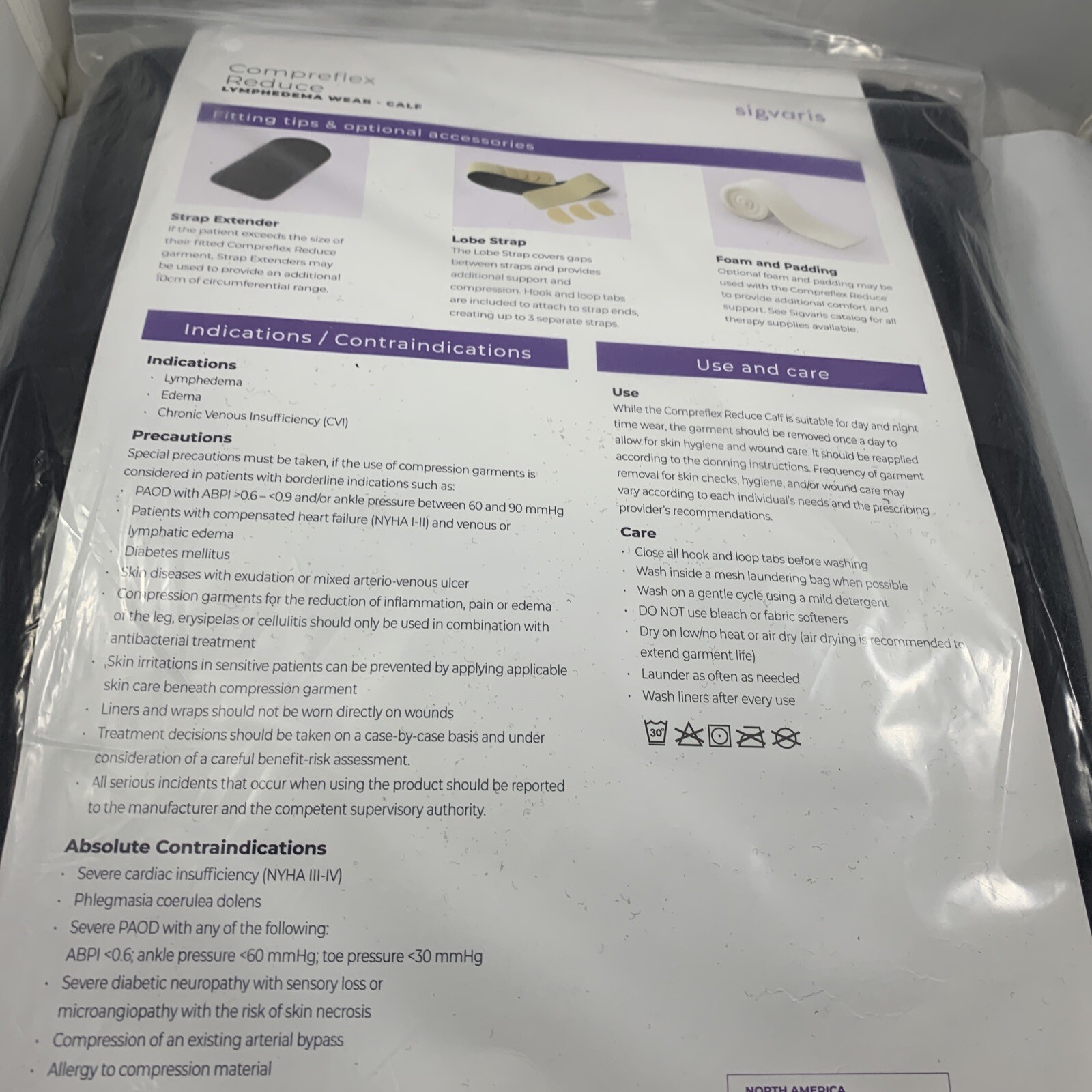 Sigvaris Black Medically Complex Edema Compreflex Reduce Below Knee Reg Range 1