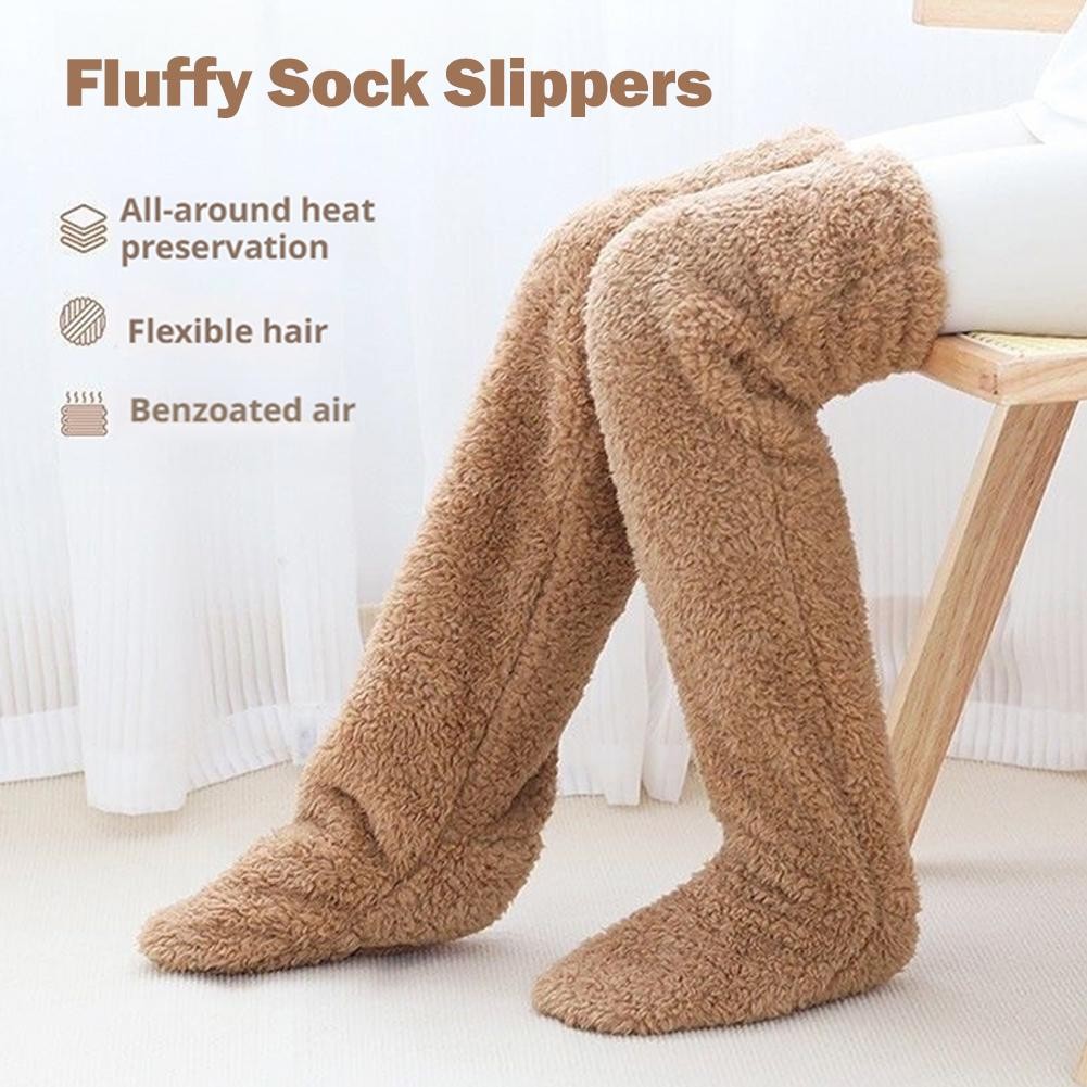 Winter Warm Women Slippers Shoes Thick Home Floor Socks Non Slip Fuzzy Socks]
