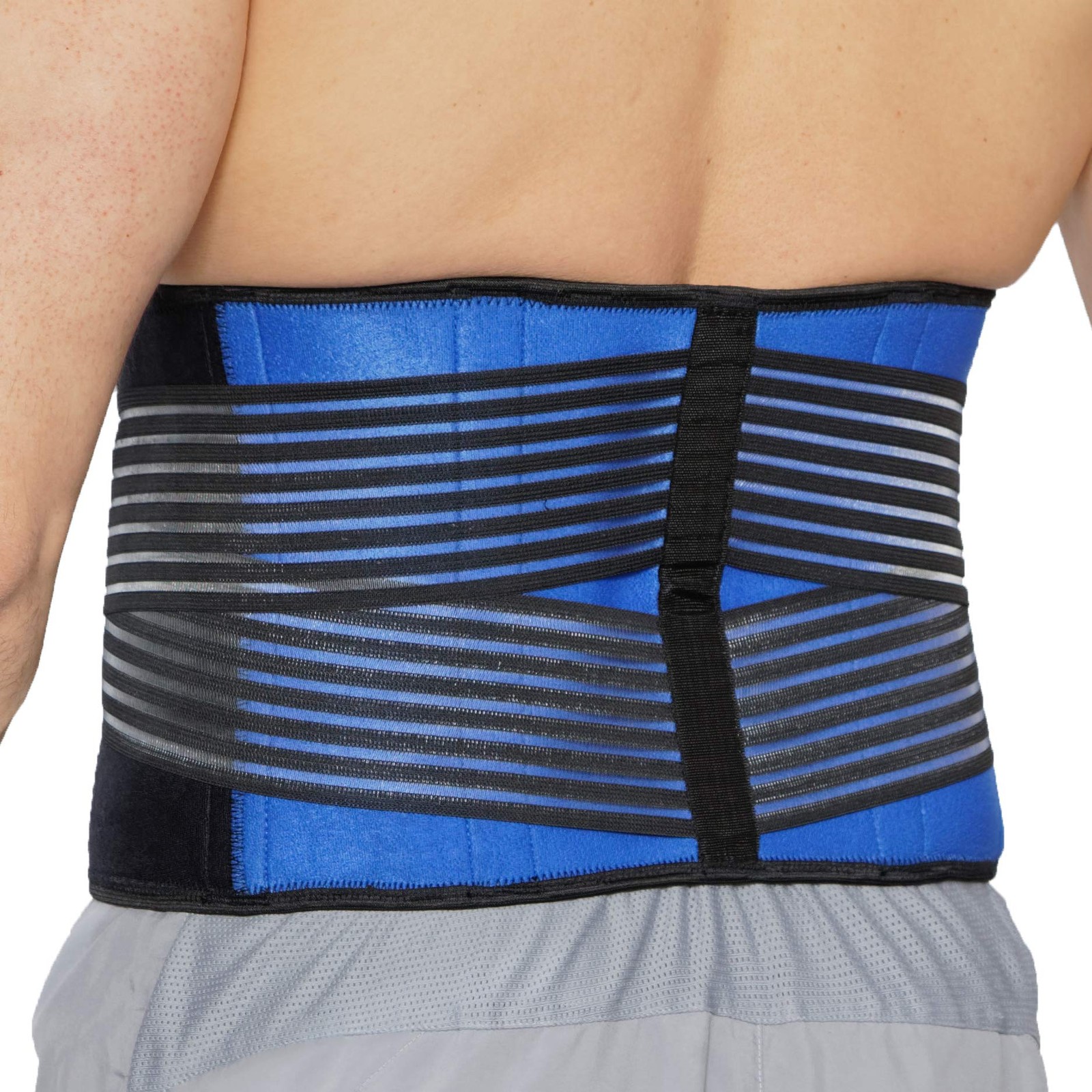 NeoTech Care Neoprene Back Brace for Men or Women – Adjustable & 3XL, Blue