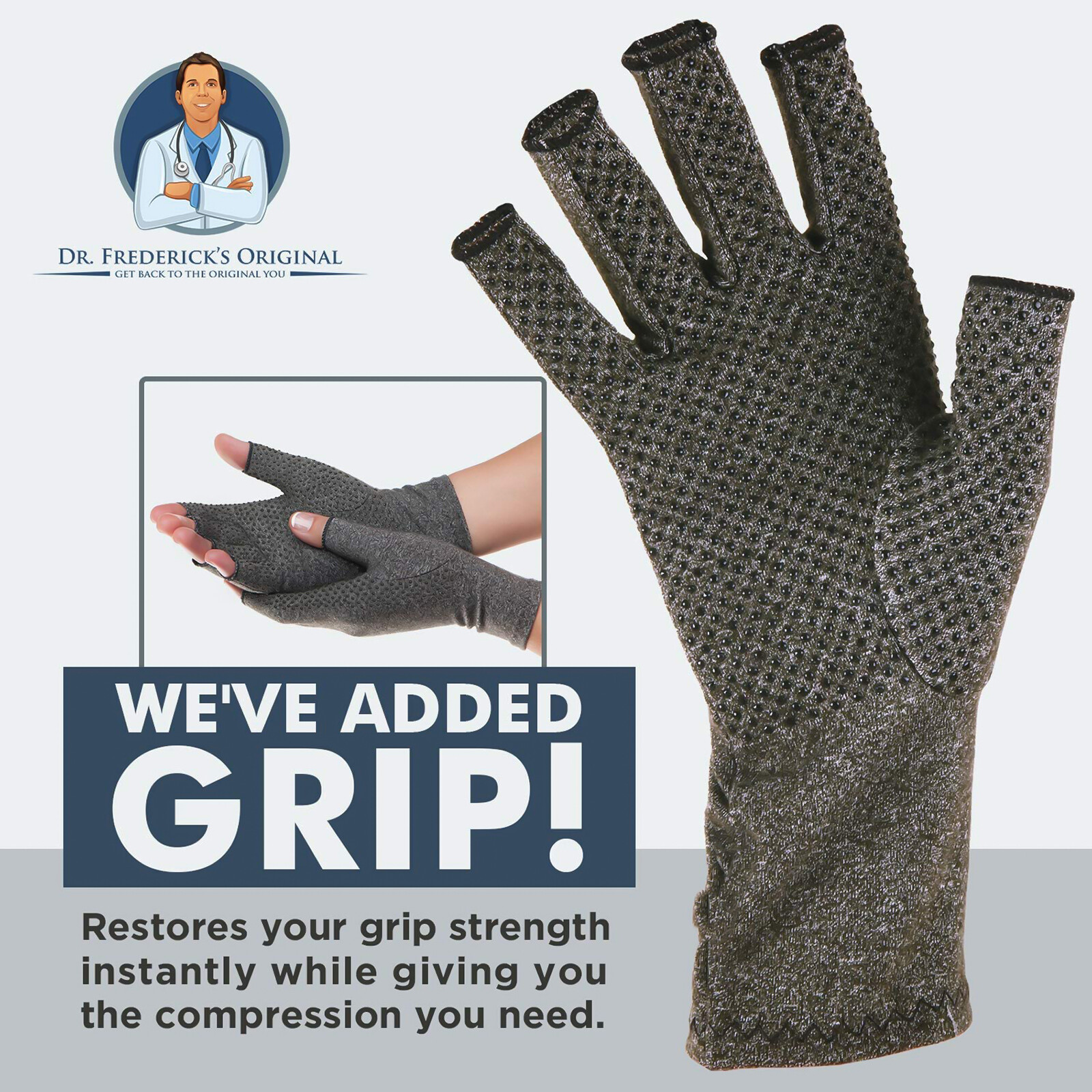 2Pairs Copper Compression Gloves Carpal Tunnel Arthritis Pain Relief Therapeutic