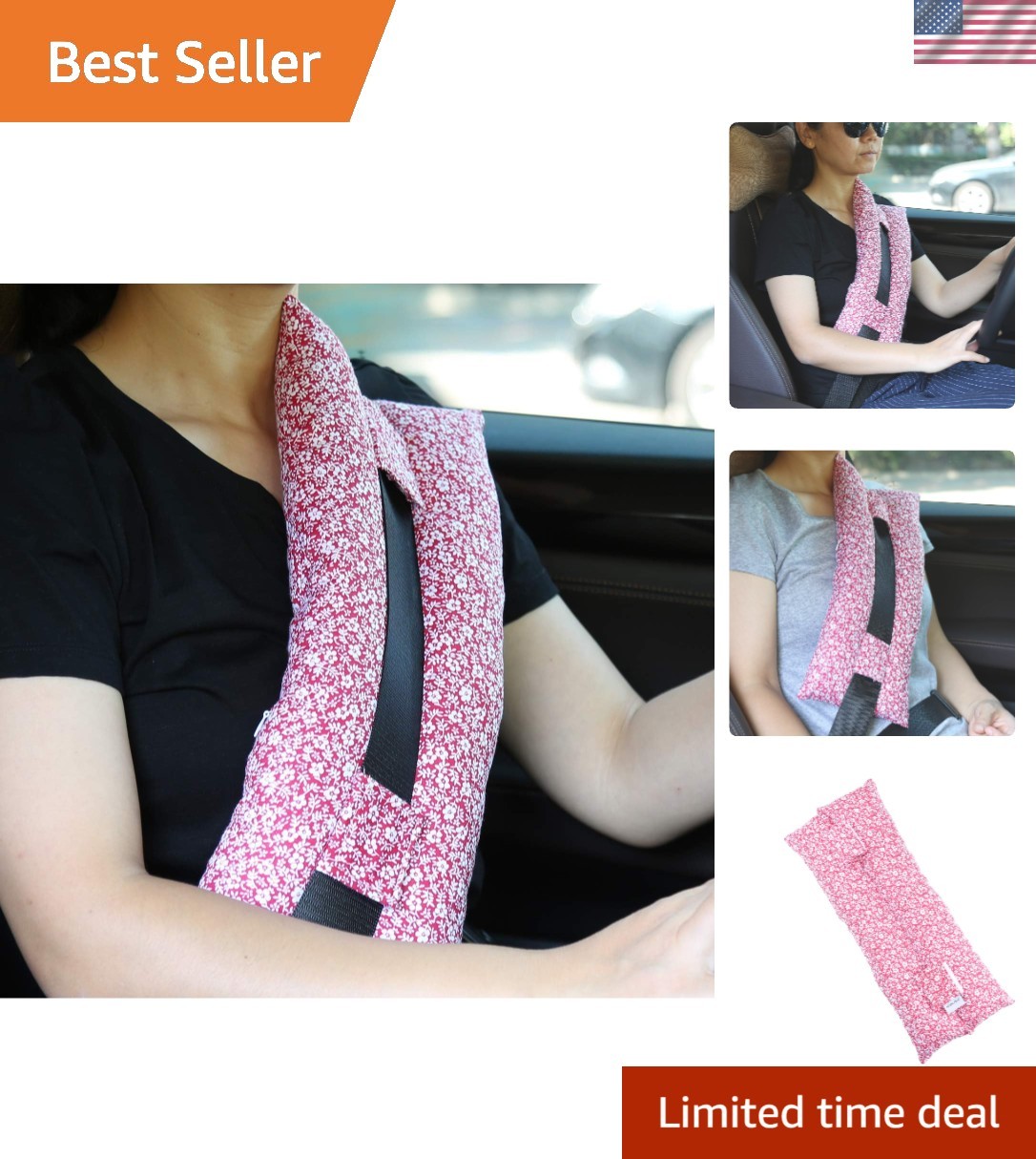 Seatbelt Pillows for Post-Surgery Comfort Mastectomy Breast Cancer Port Pacem…