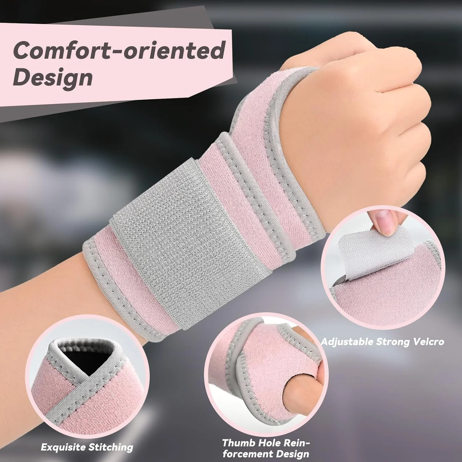 2 Pack Copper Wrist Brace Support for Carpal Tunnel, Pain Relief, Arthritis, Ten