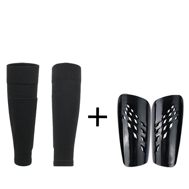 1 Kits Adults Youths Kids Soccer Shin Guards Calf Sleeve With Double Pocket With
