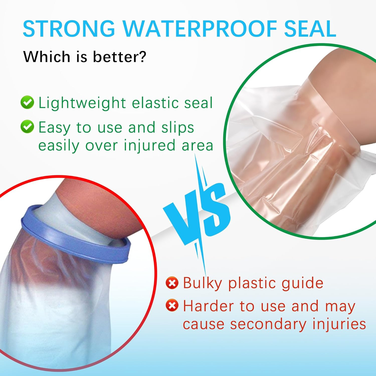 Waterproof Cast Covers for Shower Leg Watertight Seal Knee Ankle Foot