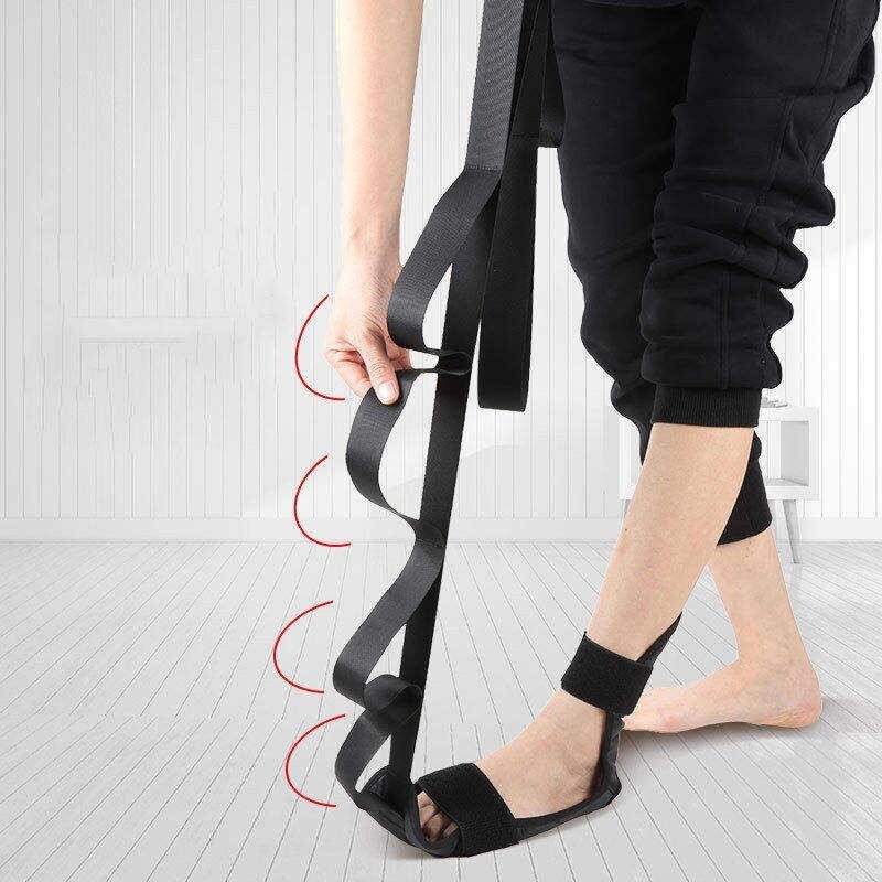 Yoga Stretch Strap Improves Strength and Relief to Heel Spurs, Calf, Thigh &Hip