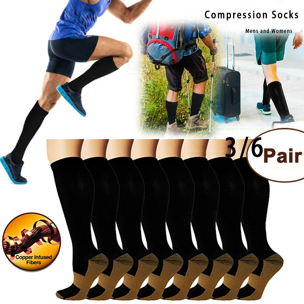 Compression Socks Stockings Womens Mens Knee High Medical 20-30 mmHG S/M – XXL