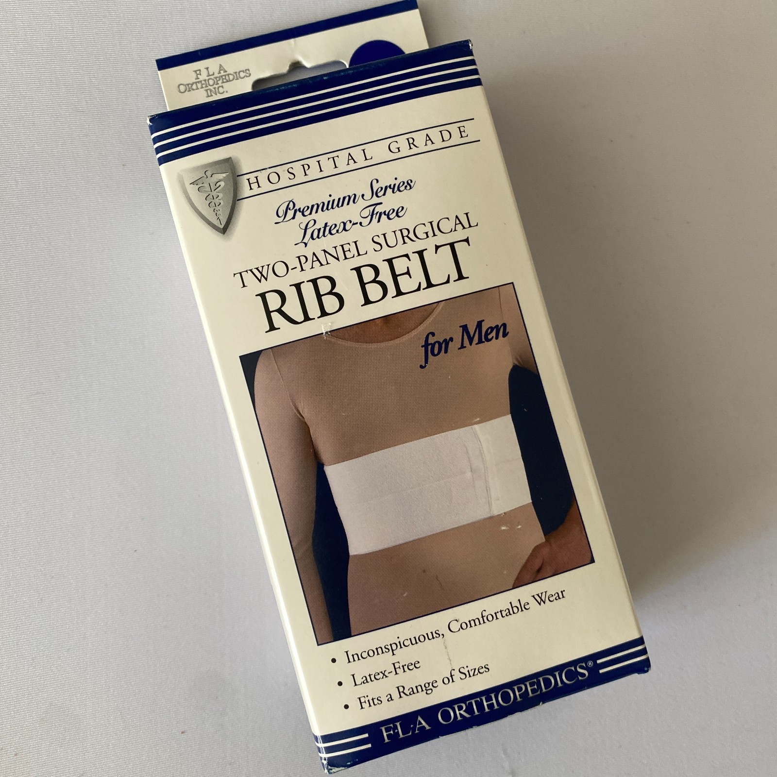 FLA Hospital Grade Premium Series Latex Free Two Panel Surgical Rib Belt For Men