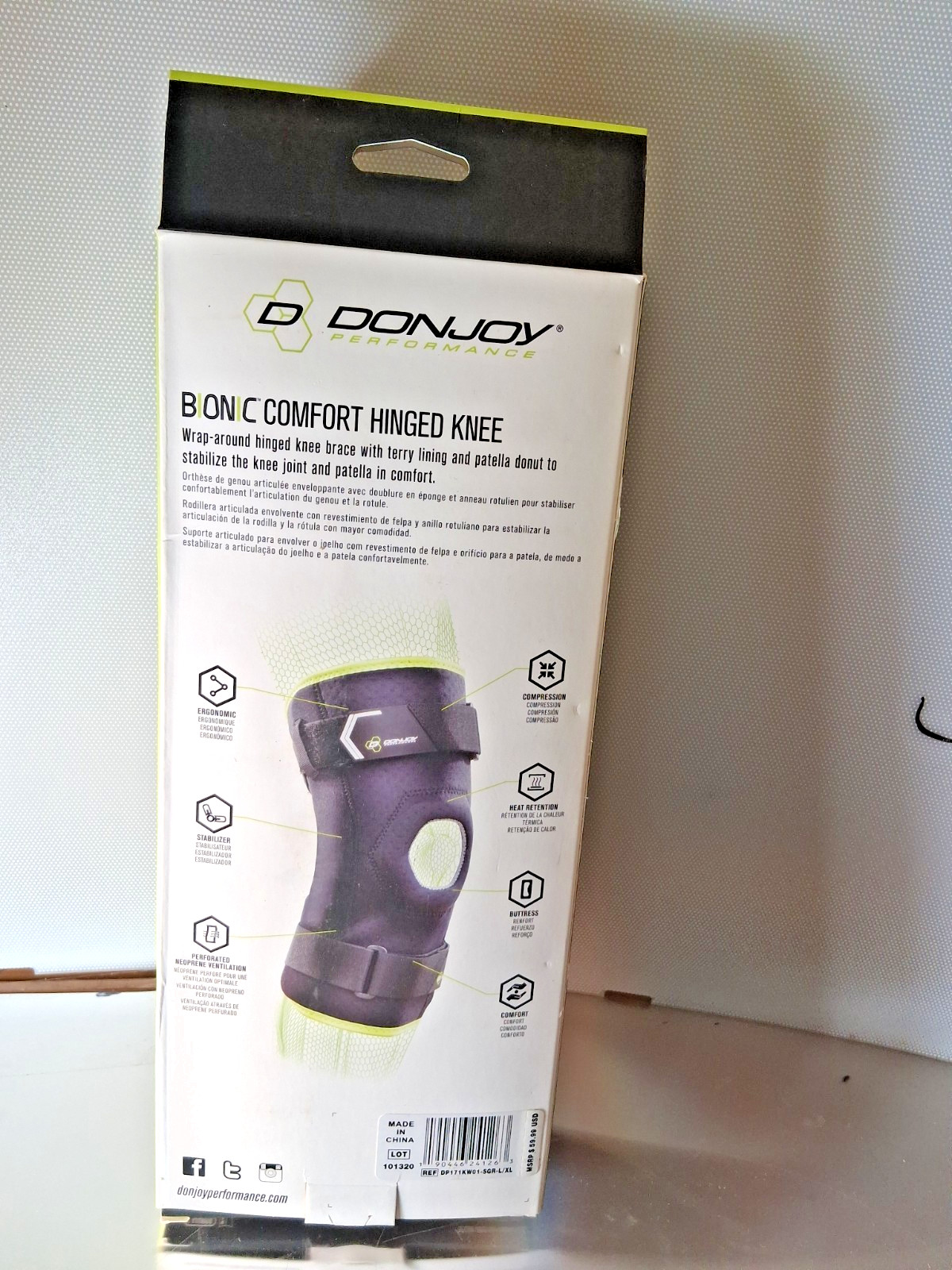 DonJoy Bionic Comfort Hinged Knee Brace, L/XL