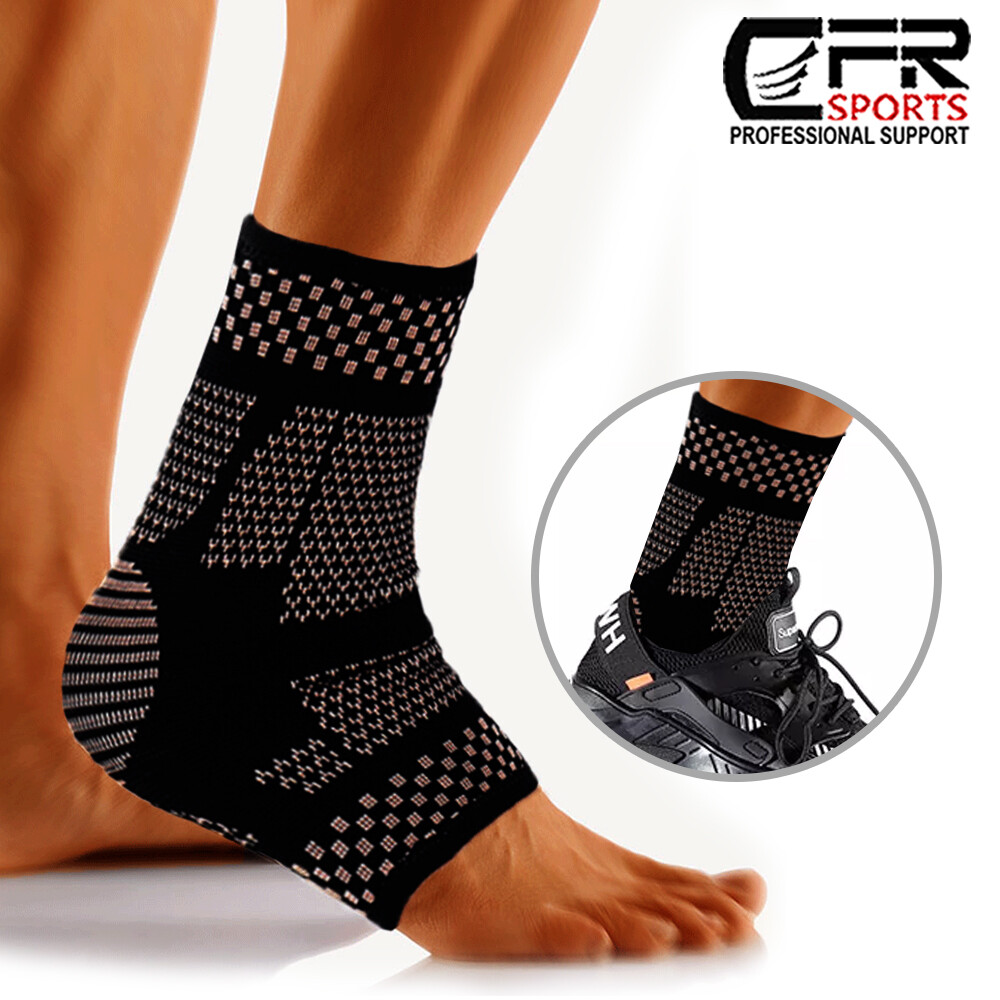 Sport Compression Ankle Support Brace Elastic Foot Plantar Fasciitis Heel Wrap
