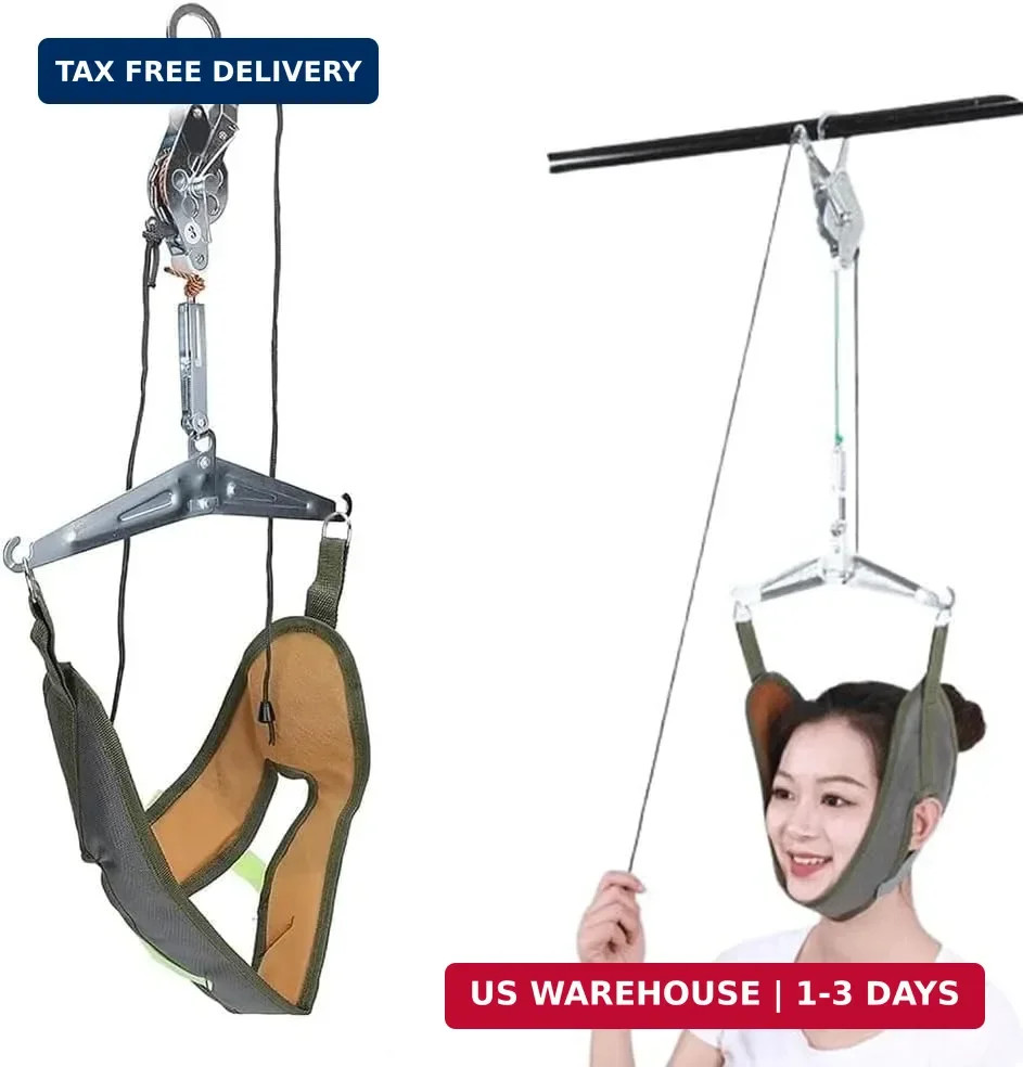 Cervical Neck Traction Device Neck Tension Relief Portable Over The Door Device