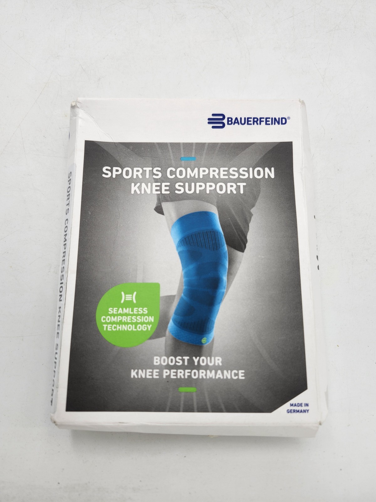 Bauerfeind Sports Compression Knee Support Sleeve Size L Black Made Germany