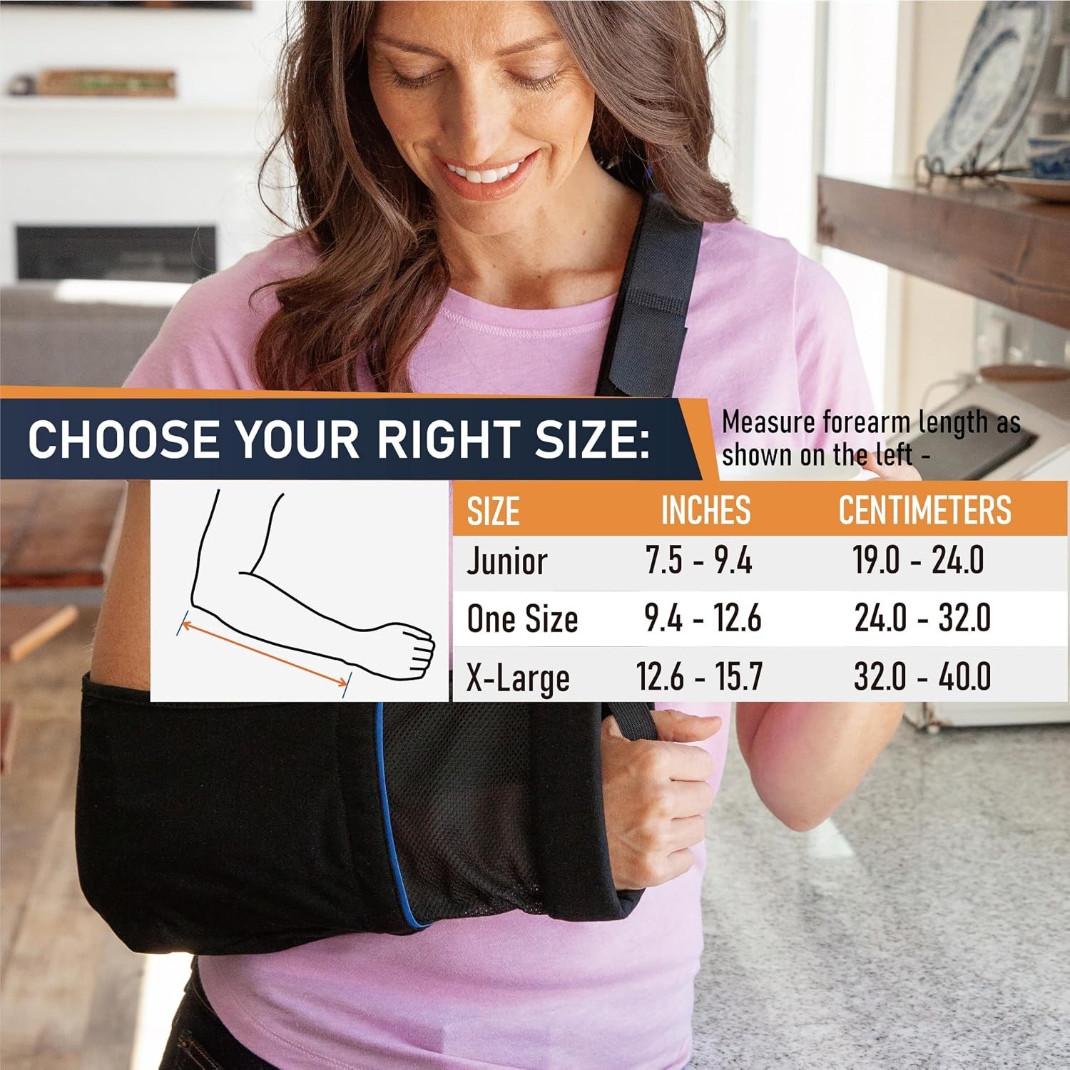 Arm Sling – Lightweight & Breathable Medical Sling with Adjustable Shoulder S…