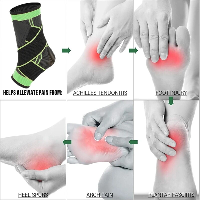 Adjustable Ankle Support Compression Ankle Brace Protector Sports Bandage Straps