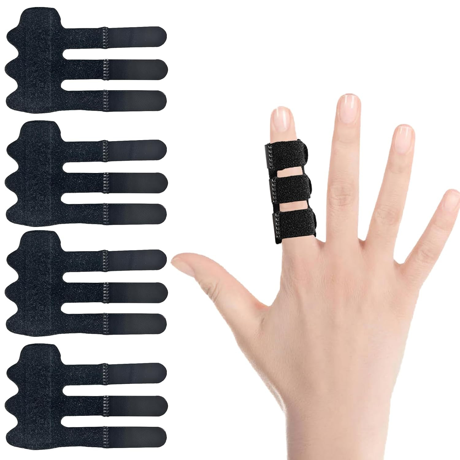 Finger Brace 4PCS Universal Trigger Finger Splint for Knuckle Immobilization,…