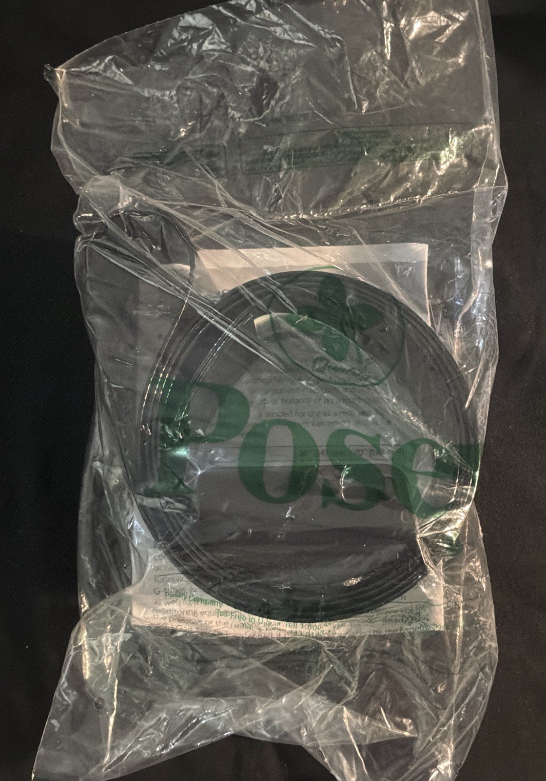 NEW Posey E-Z Clean Gait Belt 6545 Black Transfer Walking Assist Medical Belt