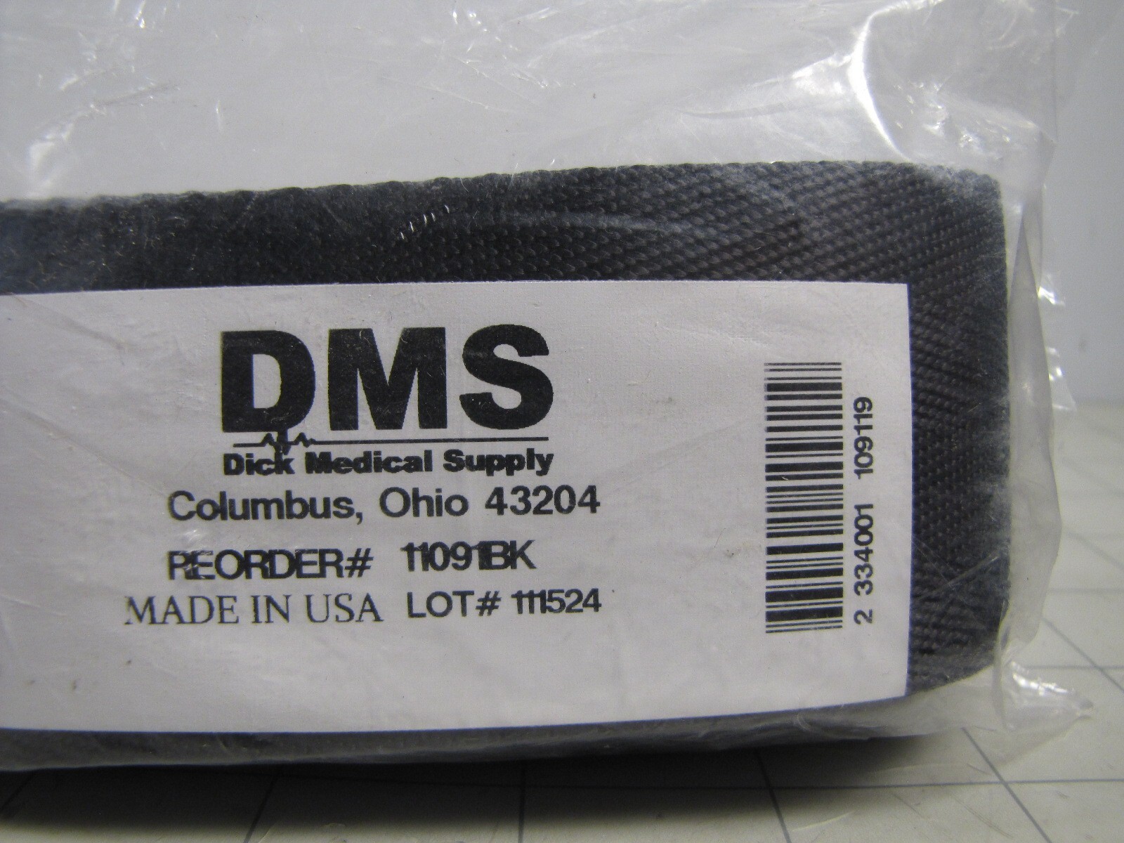 9ft Long DMS 11091BK Black Nylon Strap w/ Push Button Buckle NEW