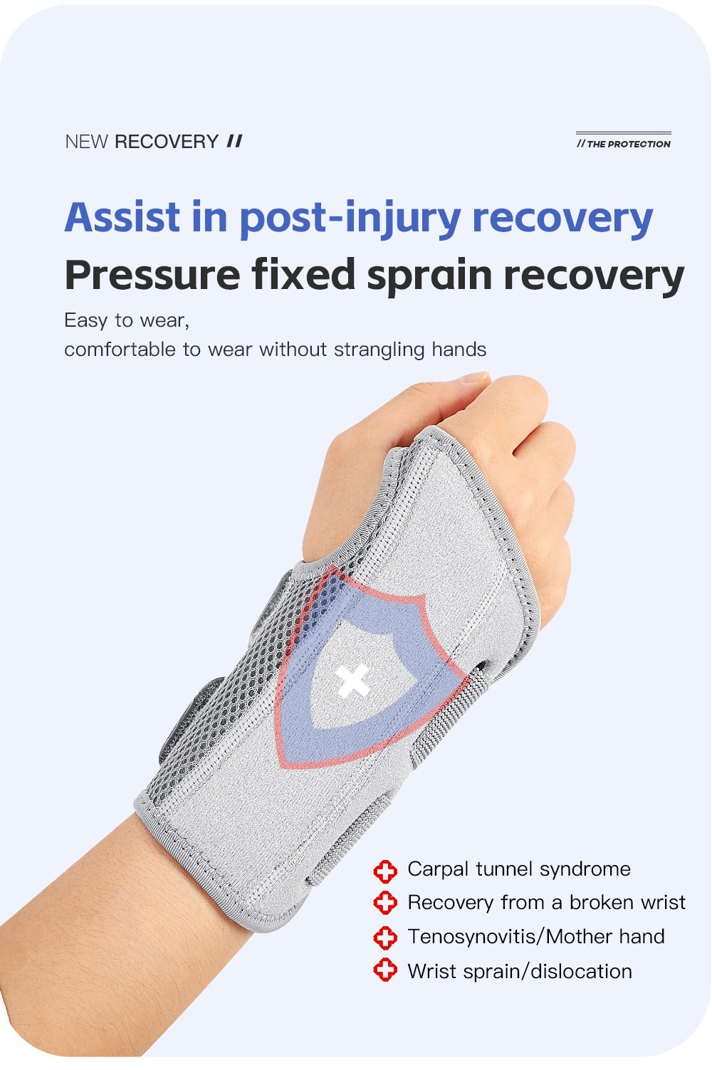 Wrist Brace for Carpal Tunnel Support Brace with Splints Hand Support for Arthri