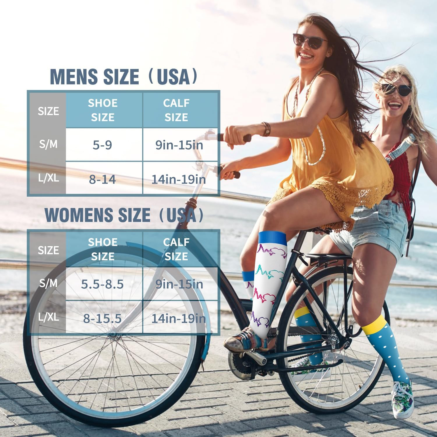 6 Pack Copper Compression Socks for Women and Men Circulation-Best Support for M